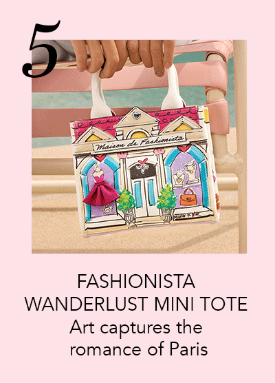 Five: Fashionista Wanderlust Mini Tote - Art captures the romance of Paris