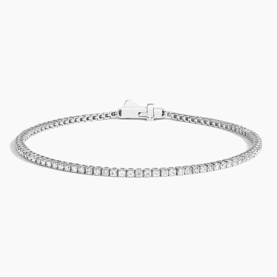14K WHITE GOLD 6.5 IN. PETITE LAB DIAMOND TENNIS BRACELET (1 1/2 CT. TW.)