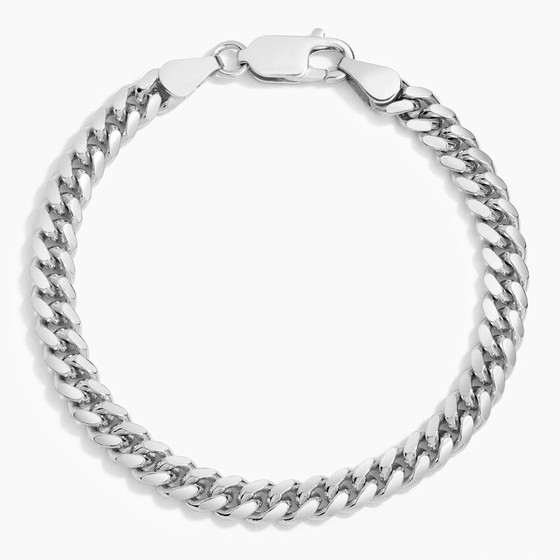 SILVER DANI 7.5 IN. CUBAN LINK BRACELET