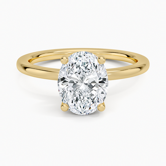 18K YELLOW GOLD SYDNEY PERFECT FIT HIDDEN HALO DIAMOND RING