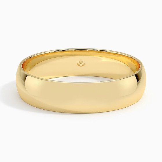 14K YELLOW GOLD SLIM PROFILE 5MM WEDDING RING
