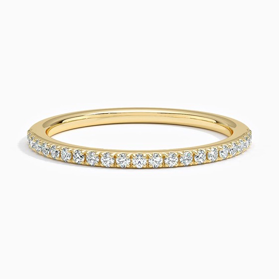 18K YELLOW GOLD BALLAD HALF COVERAGE LAB DIAMOND RING (1/6 CT. TW.)
