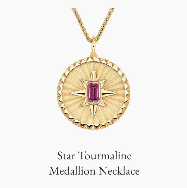 Star Tourmaline Medallion Necklace 