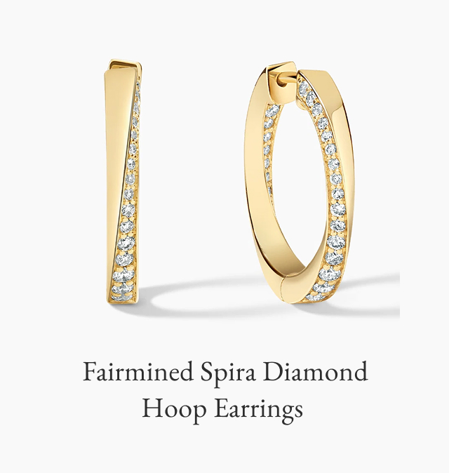 Fairmined Spira Diamond Hoop Earrings 