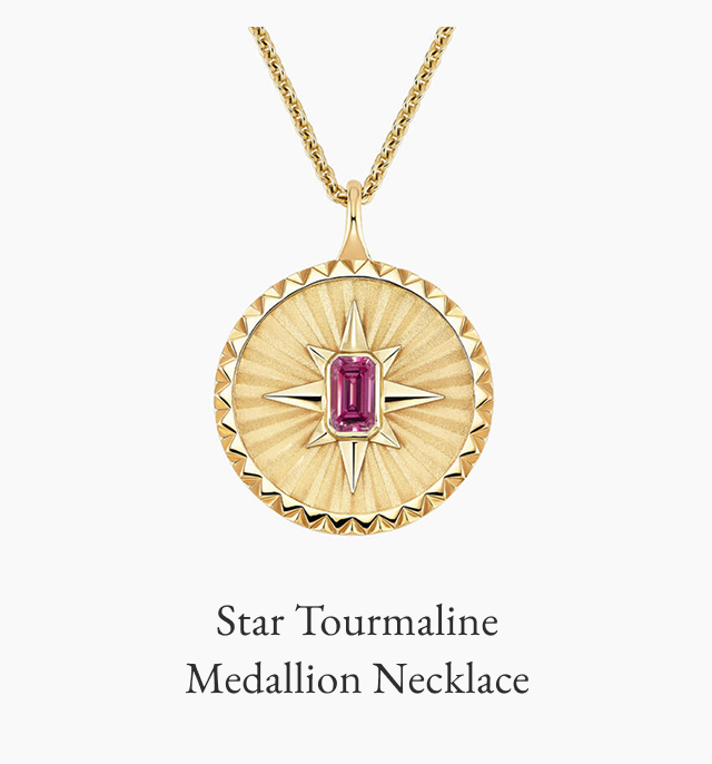 Star Tourmaline Medallion Necklace 