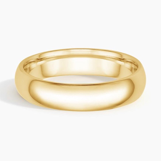 18K Yellow Gold Comfort Fit 5mm Wedding Ring