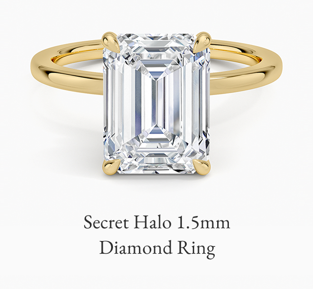 Secret Halo 1.5mm Diamond Engagement Ring