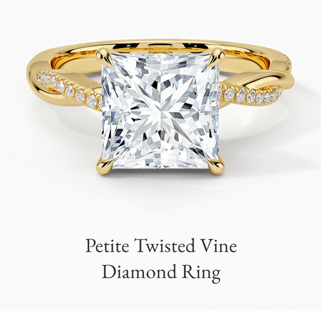 Petite Twisted Vine Diamond Engagement Ring 