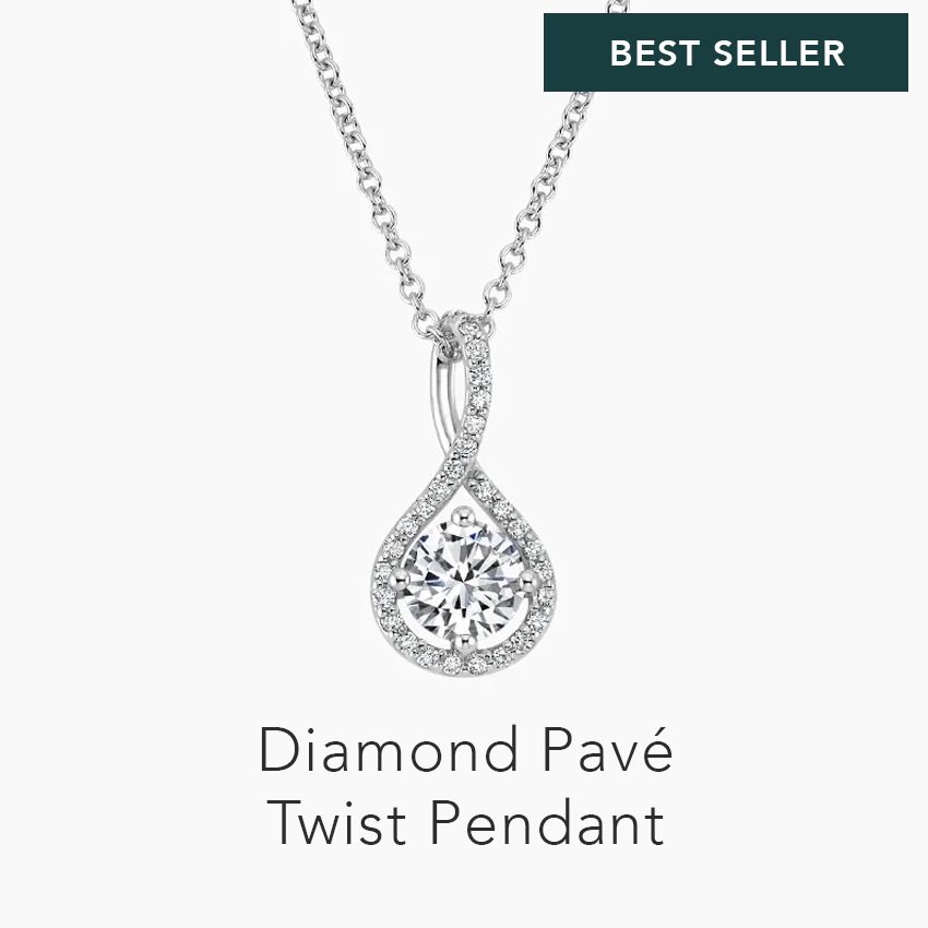 Diamond Pavé Twist Pendant