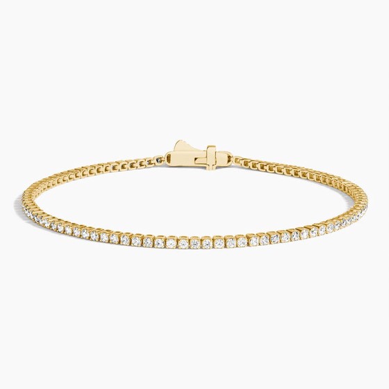 14K Yellow Gold 6.5 in. Petite Lab Diamond Tennis Bracelet (1 1/2 ct. tw.)