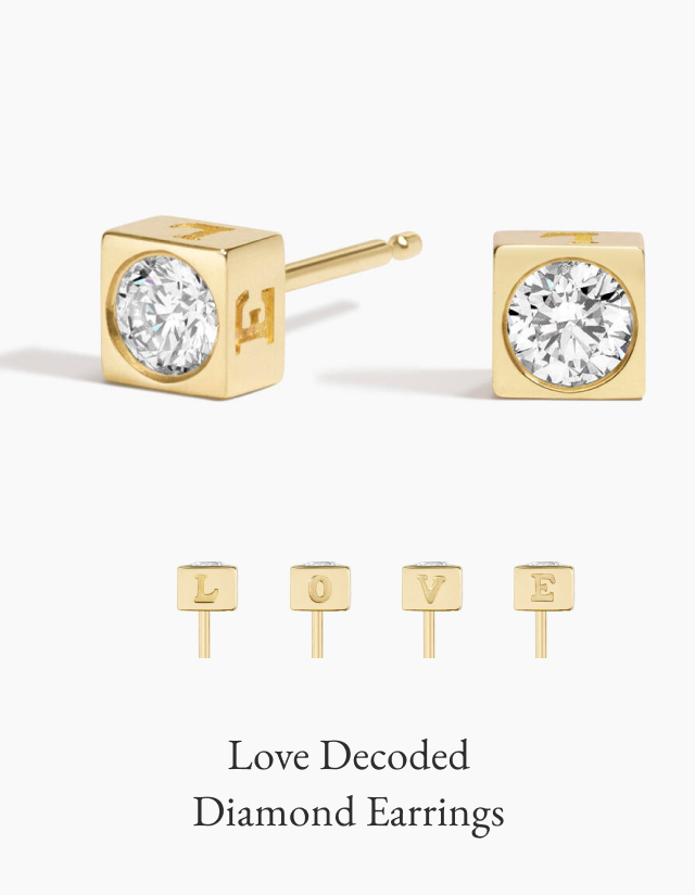 Love Decoded Diamond Stud Earrings 