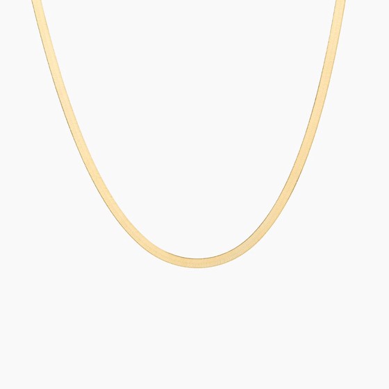 14K Yellow Gold Dezi 16 in. Herringbone Necklace (2.8mm)