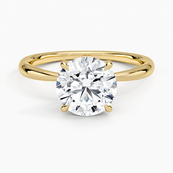 18K Yellow Gold Freesia 2mm Solitaire Ring