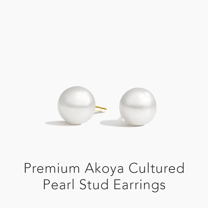 Premium Akoya Cultured Pearl Stud Earrings