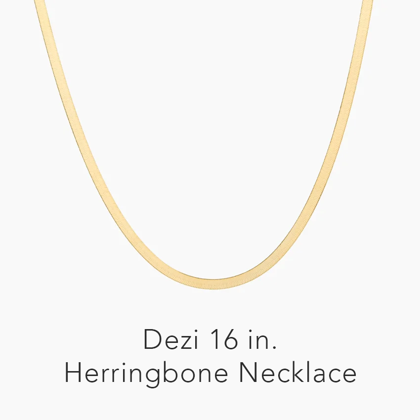 Dezi 16 in. Herringbone Necklace