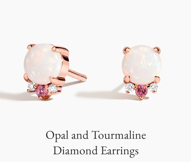 Opal and Tourmaline Diamond Earrings