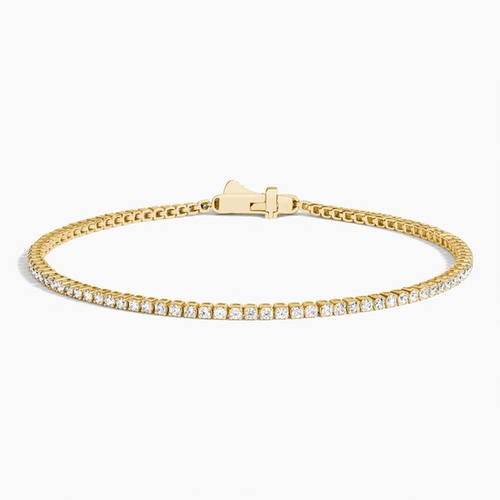 14K Yellow Gold 6.5 in. Petite Lab Diamond Tennis Bracelet (1 1/2 ct. tw.)