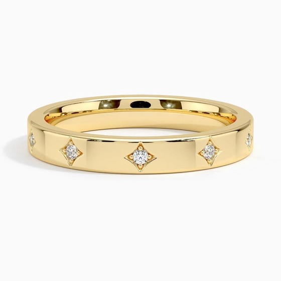 18K Yellow Gold Elara 3mm Diamond Ring
