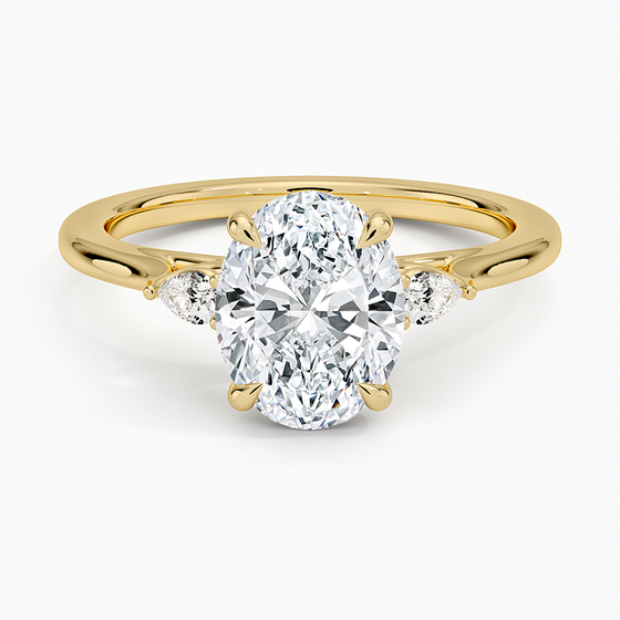 18K Yellow Gold Aria Perfect Fit Three Stone Diamond Ring