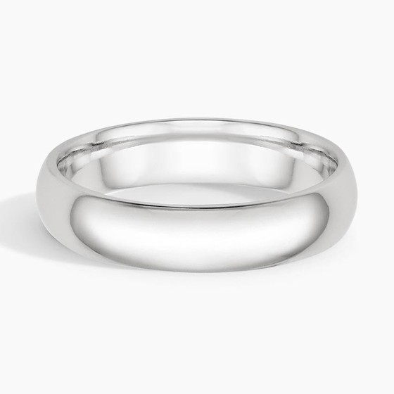 Platinum Comfort Fit 5mm Wedding Ring