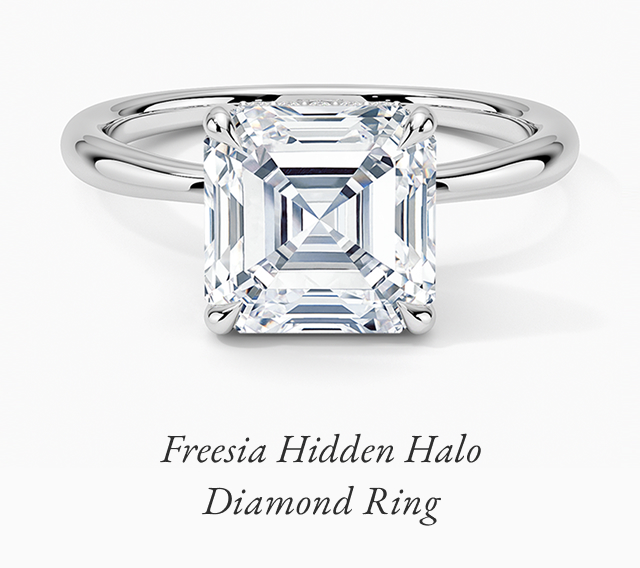 Freesia Hidden Halo Diamond Ring