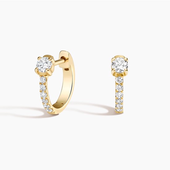 14K Yellow Gold Taylor Lab Diamond Huggie Earrings (1/3 ct. tw.)