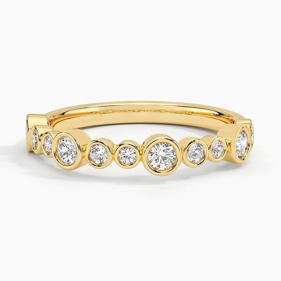 14K Yellow Gold Portofino Bezel Lab Diamond Ring (1/3 ct. tw.)