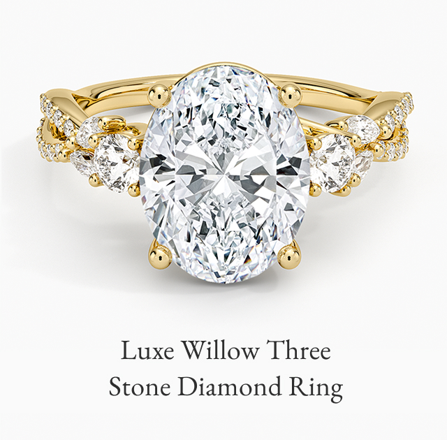 Luxe Willow Three Stone Diamond Ring