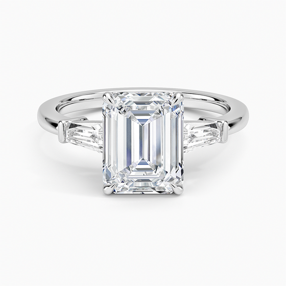 Platinum Symphony Tapered Baguette Three Stone Diamond Ring (1/2 ct. tw.)