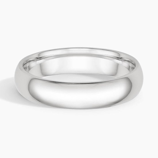 Platinum Comfort Fit 5mm Wedding Ring
