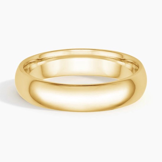 18K Yellow Gold Comfort Fit 5mm Wedding Ring