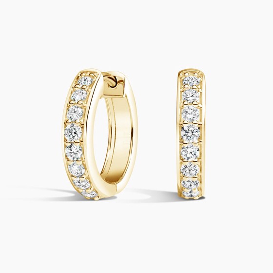 18K Yellow Gold Luxe Diamond Huggie Earrings (1/2 ct. tw.)