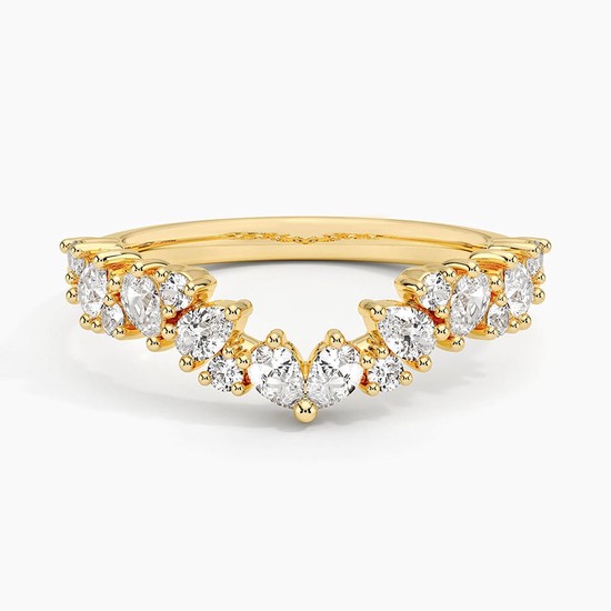 18K Yellow Gold Olivetta Contoured Lab Diamond Ring (1/2 ct. tw.)