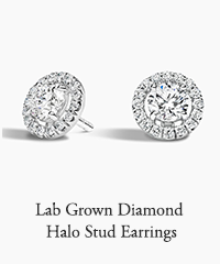 Lab Grown Diamond Halo Stud Earrings