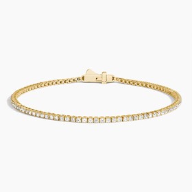 14K Yellow Gold 6.5 in. Petite Lab Diamond Tennis Bracelet (1 1/2 ct. tw.)