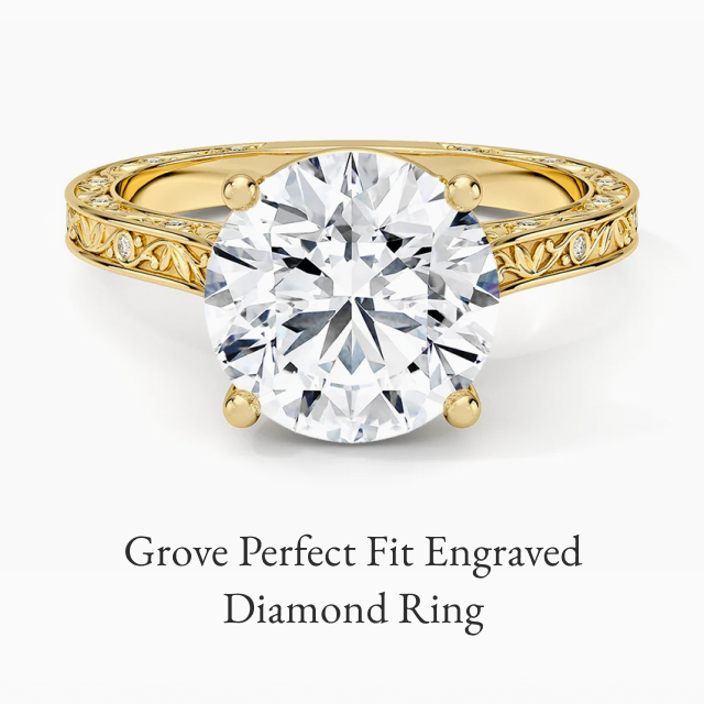 Grove Perfect Fit Engraved Diamond Ring 