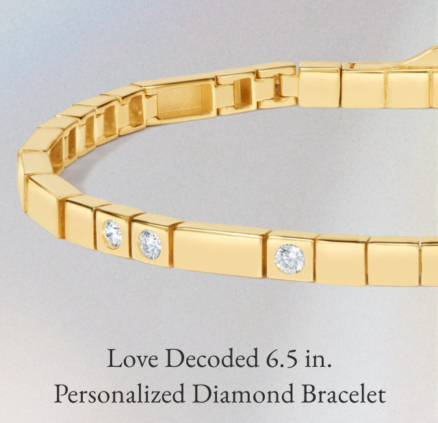 Love Decoded 6.5 in. Personalized Diamond Bracelet