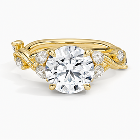 18K Yellow Gold Vintage Secret Garden Diamond Ring (3/8 ct. tw.)