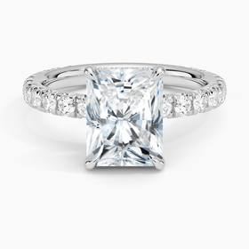 18K White Gold Olympia Three-Quarter Coverage Diamond Ring