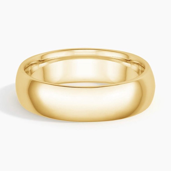 14K Yellow Gold Comfort Fit 6mm Wedding Ring