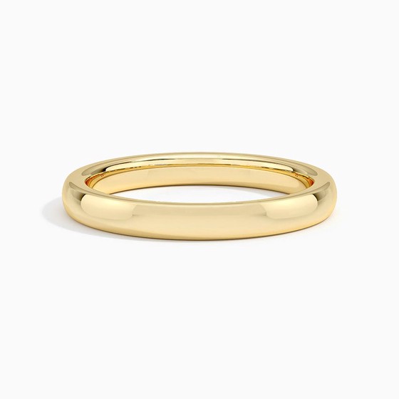 14K Yellow Gold 2.5mm Comfort Fit Wedding Ring