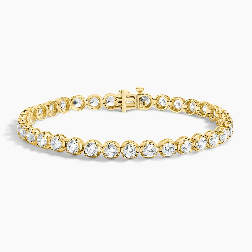 18K Yellow Gold 6.5 in. Certified Lab Diamond Tennis Bracelet (5 ct. tw.)