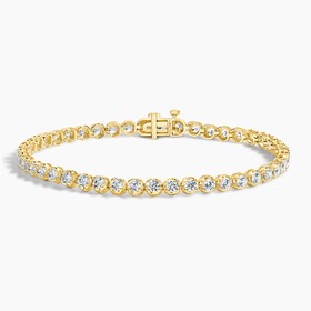 18K Yellow Gold 6.5 in. Certified Lab Diamond Tennis Bracelet (3 ct. tw.)