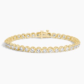 18K Yellow Gold 6.5 in. Certified Lab Diamond Tennis Bracelet (4 ct. tw.)