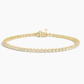 18K Yellow Gold 6.5 in. Certified Lab Diamond Tennis Bracelet (1 ct. tw.)