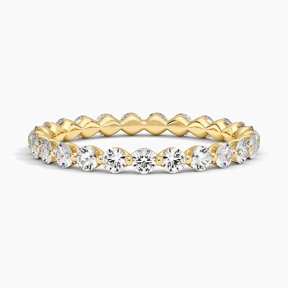 14K Yellow Gold Riviera Eternity Lab Diamond Ring (1 ct. tw.)