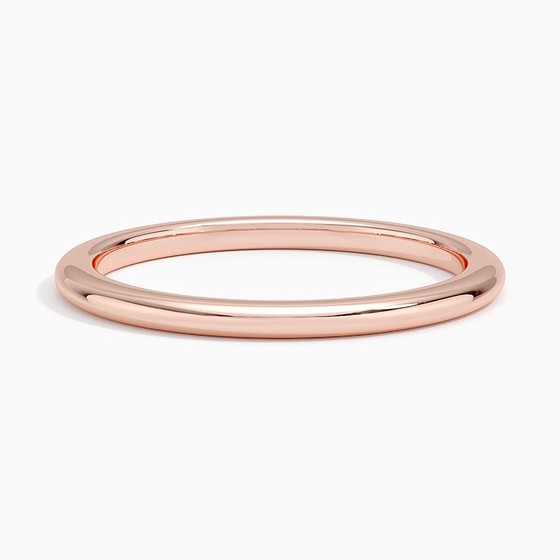14K Rose Gold 1.5mm Comfort Fit Wedding Ring