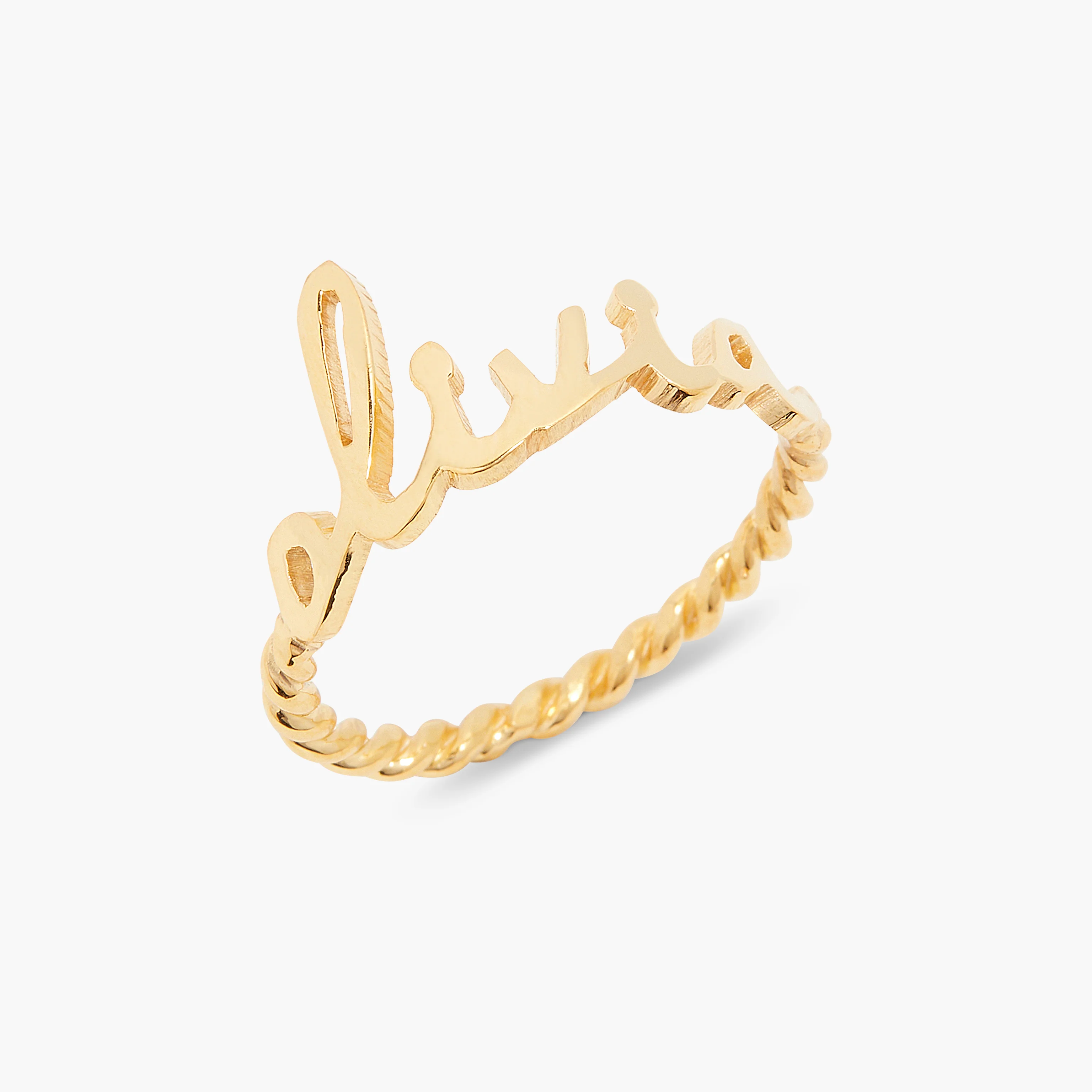 Image of Nella Rope Nameplate Ring