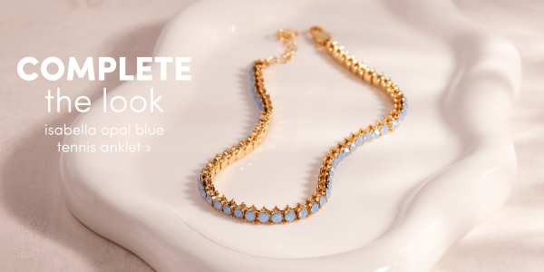 Isabella Opal Blue Tennis Anklet