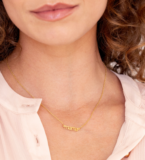 Mama nameplate necklace